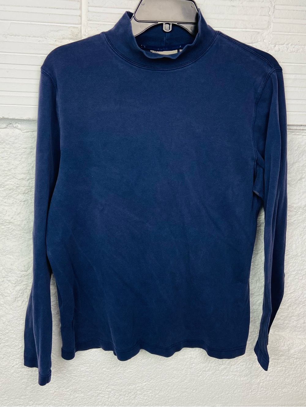 croft & barrow stretch Navy Blue Cowl Neck Long-Sleeve Sweater size large